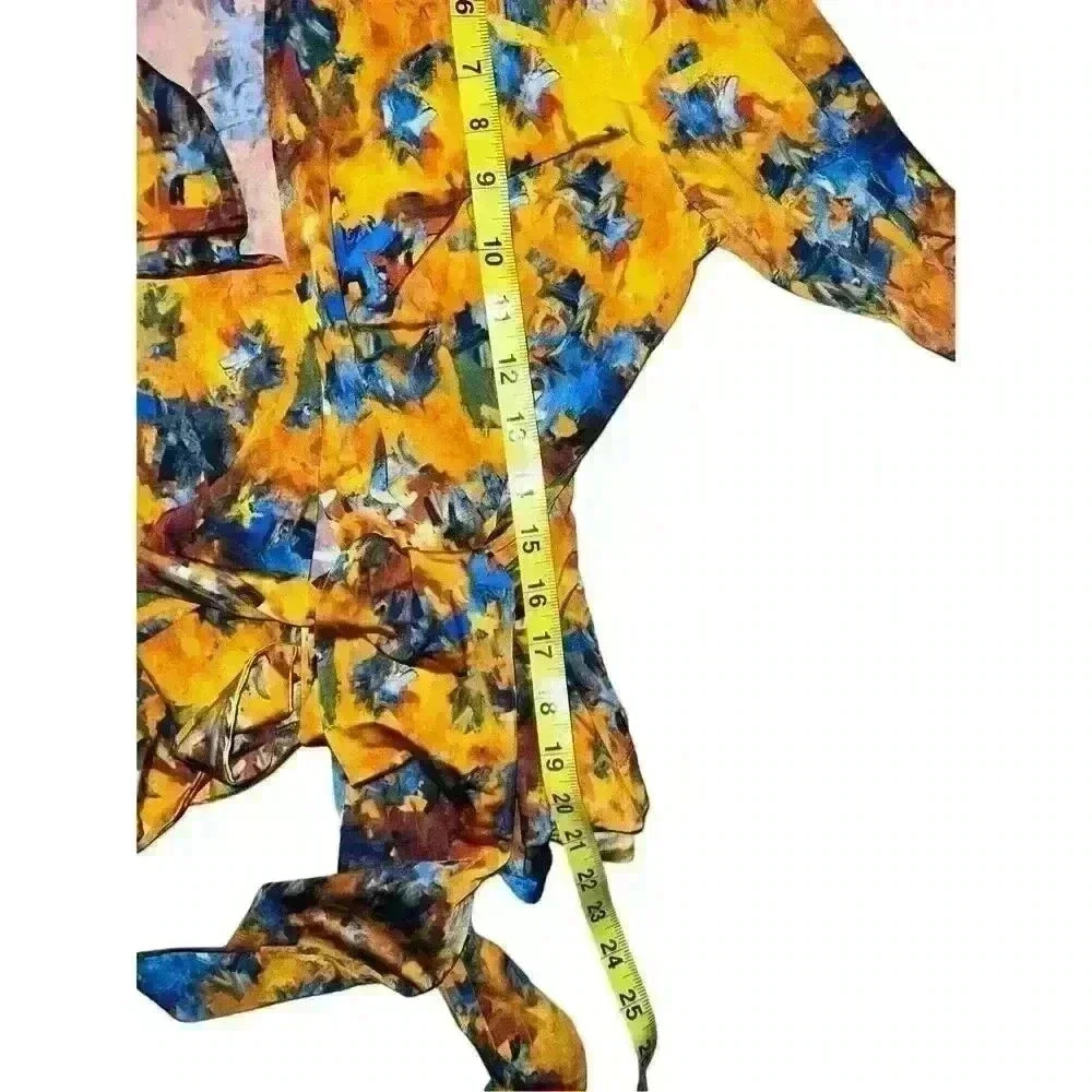 Isabel De Pedro Blouse Sz 6 Dopamine Groovy Long Sleeve Duster - Picture 4 of 6
